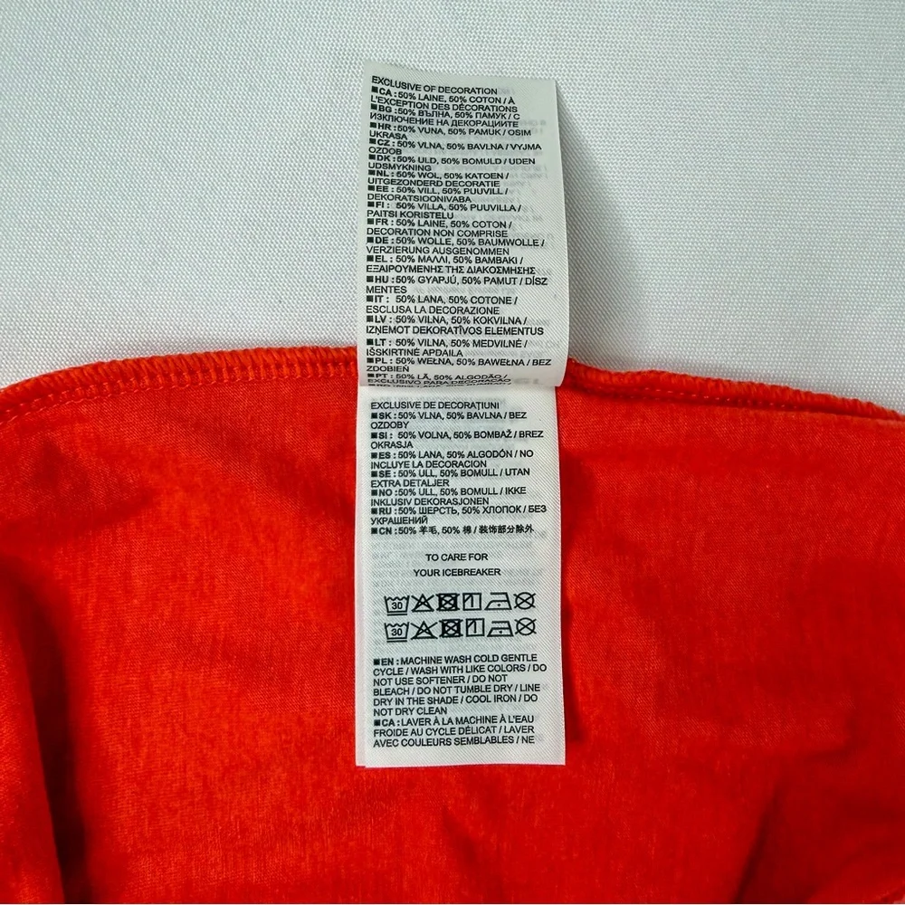 Icebreaker Merino Cotton Blend Women’s Tee – Orange - Picture 10 of 11
